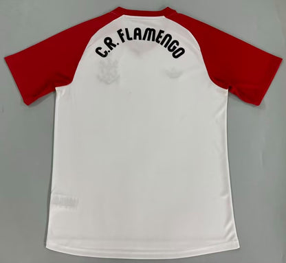 Pré Jogo 26/27 Branca e Vermelho Fan Shirt