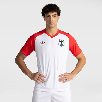 Pré Jogo 26/27 Branca e Vermelho Fan Shirt