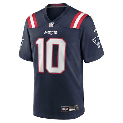 Drake Maye Game Jersey Navy