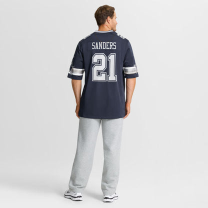 Deion Sanders Team Retired Player Game Jersey Navy